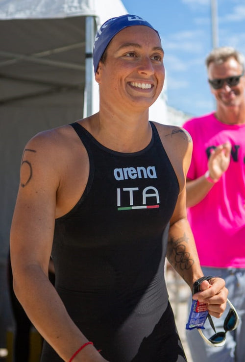 ARENA Powerskin® R-EVO+ OPEN WATER Donna logo ITALIA