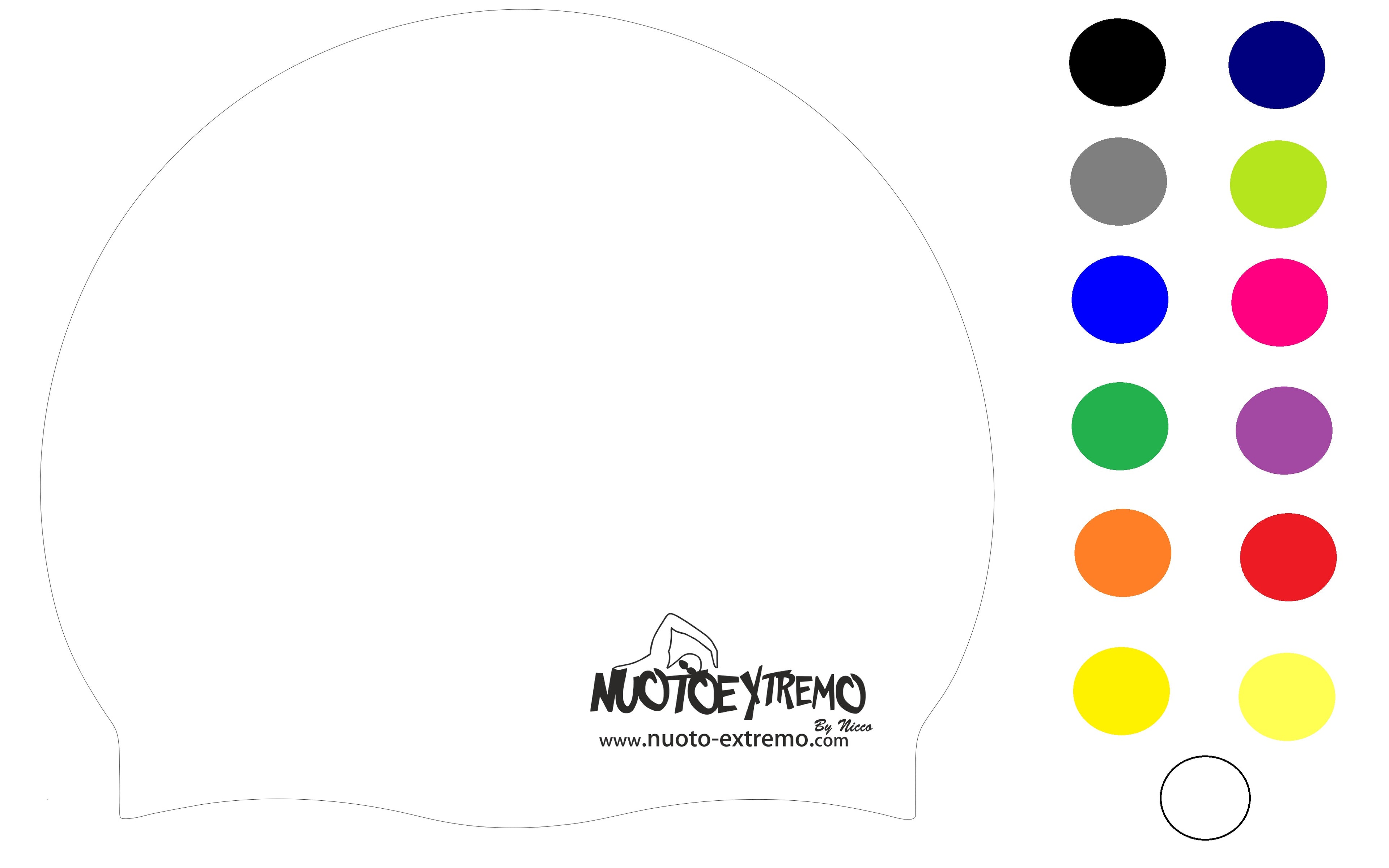 Cuffia Nuoto Extremo Classic logo silicone