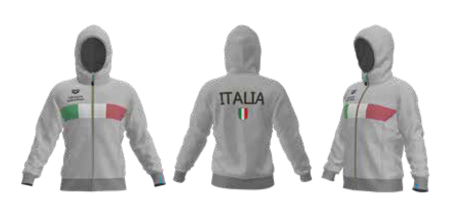 Felpa Arena ITALIA UNISEX cappuccio