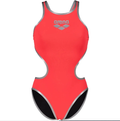 Costume Arena Donna BIG LOGO Fluo red silver